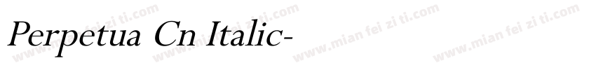Perpetua Cn Italic字体转换